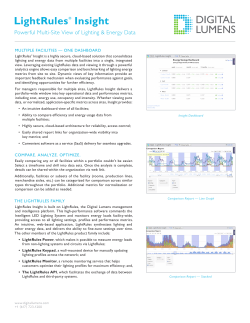 LightRules&reg; Insight