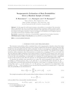 Nonparametric Estimation of Ruin Probabilities Given a Random