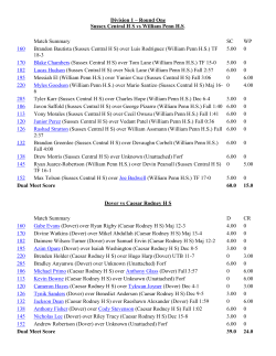 Round One Sussex Central HS vs William Penn HS Match Summary