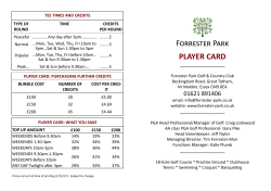 Forrester Park PLAYER CARD