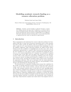 Modelling academic research funding as a resource