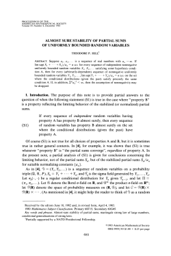 Almost Sure Stability of Partial Sums of Uniformly Bounded Random