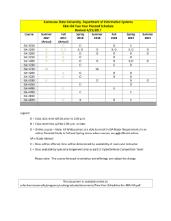 Kennesaw State University, Department of Information Systems BBA