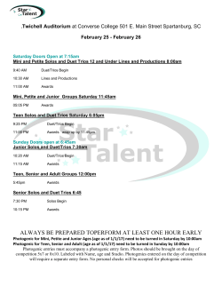 always be prepared toperform at least one hour early