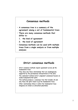 Consensus methods Strict consensus methods