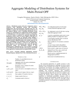 Aggregate Modeling of Distribution Systems for Multi-Period