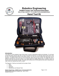 Hand Tool IQ - Robotics Engineering CTE502