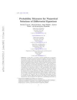 Probability Measures for Numerical Solutions of Differential