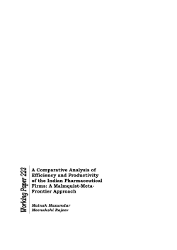 A Comparative Analysis of Efficiency and Productivity of the Indian