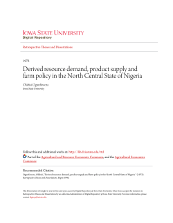 Derived resource demand, product supply and farm policy in the