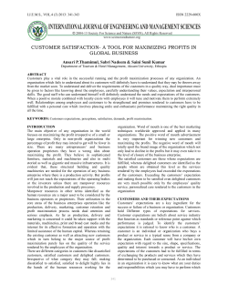 customer satisfaction- a tool for maximizing profits in global business