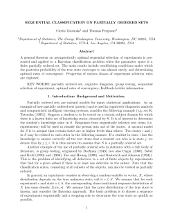SEQUENTIAL CLASSIFICATION ON PARTIALLY ORDERED SETS