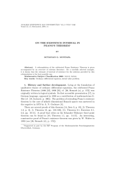 ON THE EXISTENCE INTERVAL IN PEANO`S THEOREM&lowast; 1