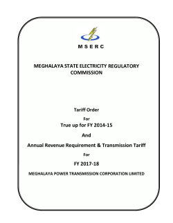 Tariff Order for True up for 2014