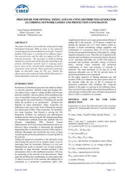 Procedure for optimal sizing and locating distributed generator