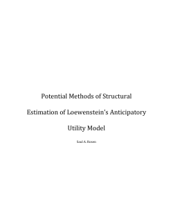 Potential Methods of Structural Estimation of Loewenstein`s