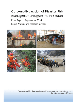 Outcome Evaluation of Disaster Risk Management Programme in