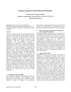 Rational Agents for Decentralized Environments