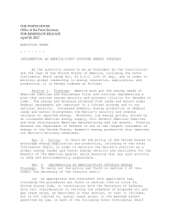 Implementing an America-First Offshore Energy Strategy.