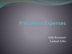 Precollege Expenses