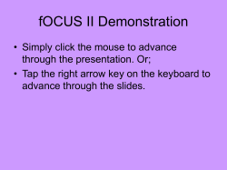 fOCUS II Demo - The Open University