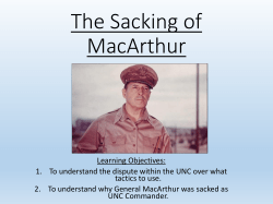 The Sacking of MacArthur