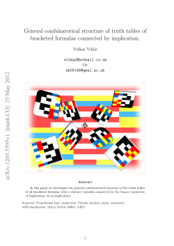 General combinatorical structure of truth tables of