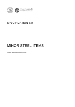 specification 831 minor steel items
