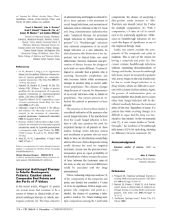 Empirical Antifungal Therapy in Febrile Neutropenic Patients
