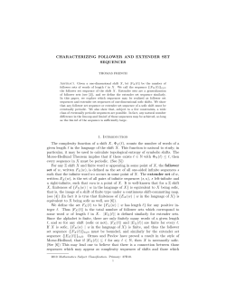 CHARACTERIZING FOLLOWER AND EXTENDER SET