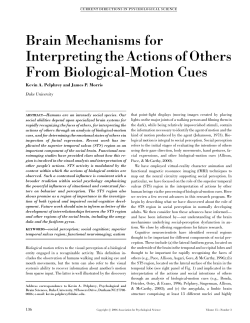 Brain Mechanisms for Interpreting the Actions of Others