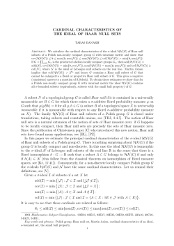 CARDINAL CHARACTERISTICS OF THE IDEAL OF HAAR NULL