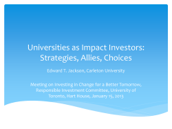 Impact Investments Impact Investing