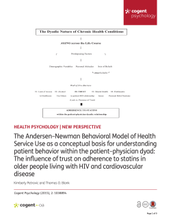 The Andersen&ndash;Newman Behavioral Model of Health