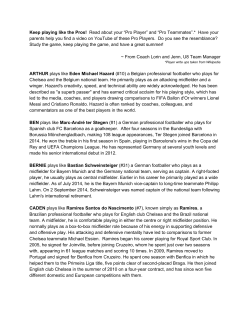 Keep playing like the Pros! ​Read about your &ldquo;Pro Player&rdquo; and &ldquo;Pro