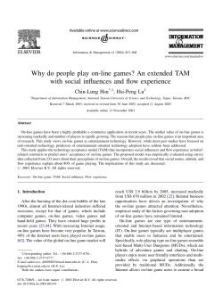 Why do people play on-line games? An extended TAM with social