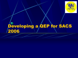 Planning for SACS 2006 - Tennessee Tech University