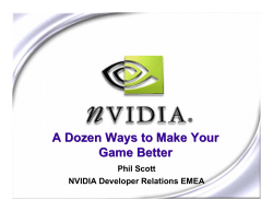A Dozen Ways to Make Your Game Better