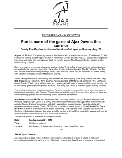 Fun is name of the game at Ajax Downs this summer Aug 11 2016