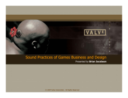 Sound Practices of Games Business and Design