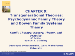 Psychodynamic Family Theory and Bowen Family