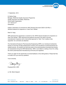 Hold-Time - International Society for Pharmaceutical Engineering