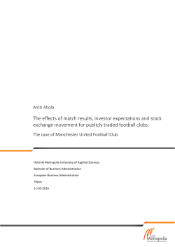 The effects of match results, investor expectations and