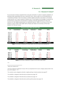 4.1 Research Output