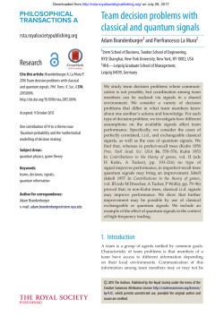 Team decision problems with classical and quantum signals