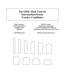 The OISE Math Trail for