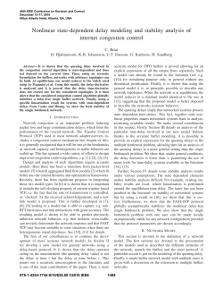 Nonlinear State-Dependent Delay Modeling and Stability Analysis of