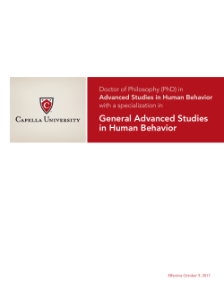 General Advanced Studies in Human Behavior