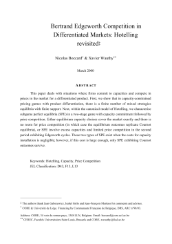 Bertrand Edgeworth Competition in Differentiated
