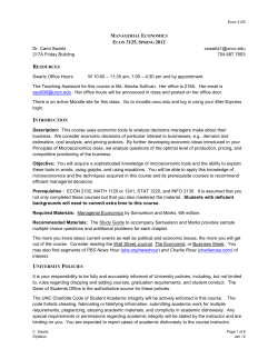 managerial economics - Belk College of Business